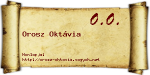 Orosz Oktávia névjegykártya